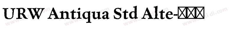 URW Antiqua Std Alte字体转换
